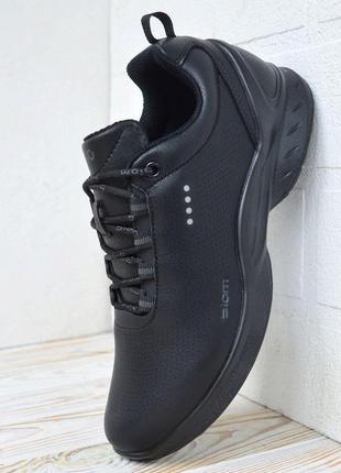 Ecco biom чорні, шкіра кросівки еко кроссовки кросовки эко3 фото