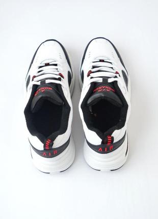 Nike monarch білі з чорним шкіра термо кроссовки найк аир монарх кросовки8 фото