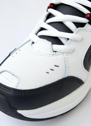 Nike monarch білі з чорним шкіра термо кроссовки найк аир монарх кросовки4 фото