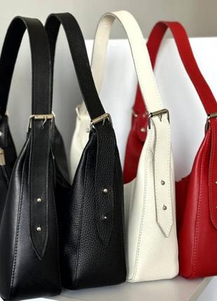Стильна шкіряна жіноча сумка айова червона елегантна жіноча сумочка зі шкіри3 фото