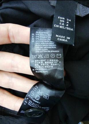 Новое черное коновое платье рубашка в стиле сафари h&m 🦓 маленький размер.4 фото