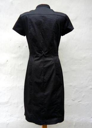 Новое черное коновое платье рубашка в стиле сафари h&m 🦓 маленький размер.6 фото
