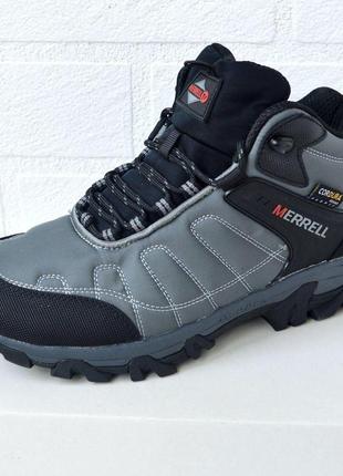 Merrell vibram cordura сірі з чорним хутро кроссовки мерел7 фото