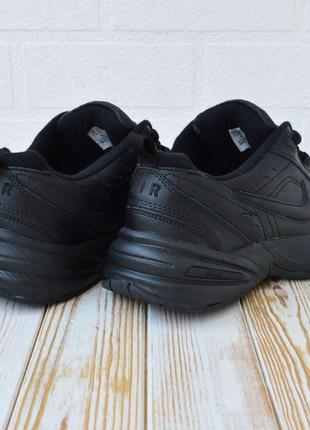 Nike air monarch чорні,  шкіра найки монарх кроссовки кросовки3 фото