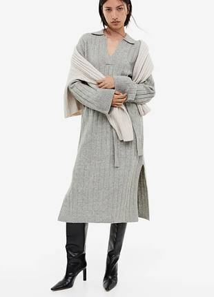 Тепле плаття в рубчик h&m