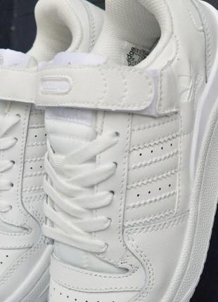 Adidas forum білі, шкіра топ кросівки жіночі адідас форум адидас3 фото