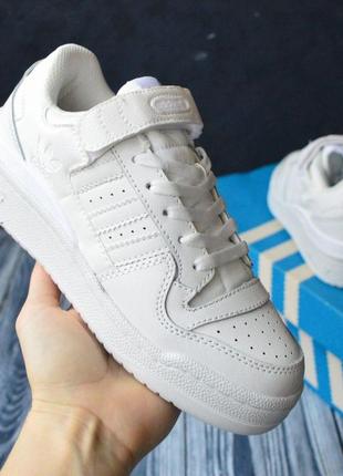 Adidas forum білі, шкіра топ кросівки жіночі адідас форум адидас1 фото