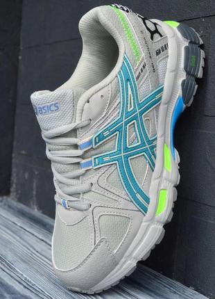 Asics gel-kahana 8 сірі з блакитним топ кроссовки асикс кросовки асікс7 фото