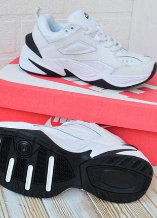 Nike m2 tekno білі з чорним, шкіра кросівки найк текно кроссовки3 фото