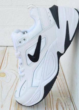 Nike m2 tekno білі з чорним, шкіра кросівки найк текно кроссовки2 фото