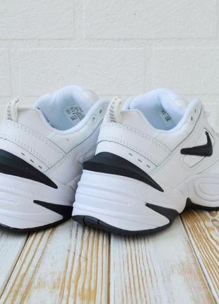 Nike m2 tekno білі з чорним, шкіра кросівки найк текно кроссовки9 фото
