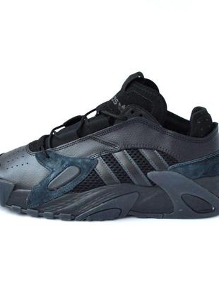 Adidas streetball чорні шкіра замша, хутро кроссовки адидас кросовки адідас1 фото