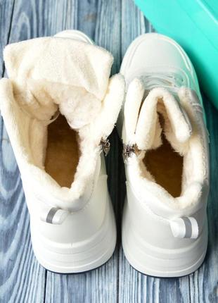 Fashion shoes черевики білі, хутро черевики зимовы жыночы кроссовки4 фото
