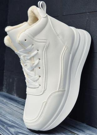 Fashion shoes черевики білі, хутро черевики зимовы жыночы кроссовки2 фото