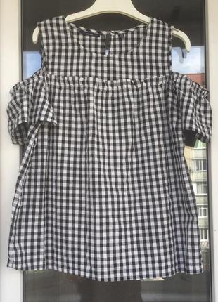 Kiabi хлопковая блузка с воланами размер м