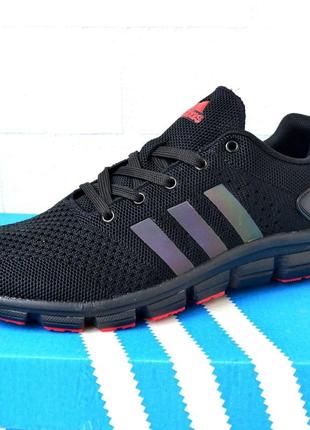 Adidas climacool чорні з перламутром, сітка кросівки адідас клімакул адидас климакул кроссовки5 фото