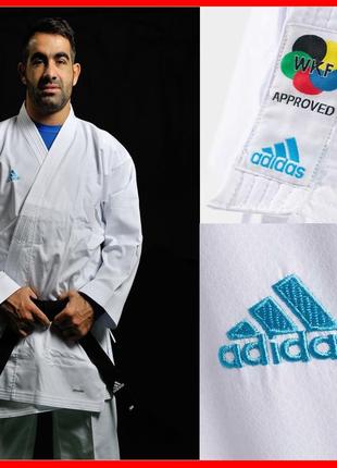 Кімоно для карате revoflex біле adidas k190sk wkf професійне2 фото