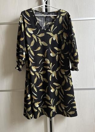 Вільне плаття jd-williams з фактурним трикотажем з пишними рукавами l3 фото