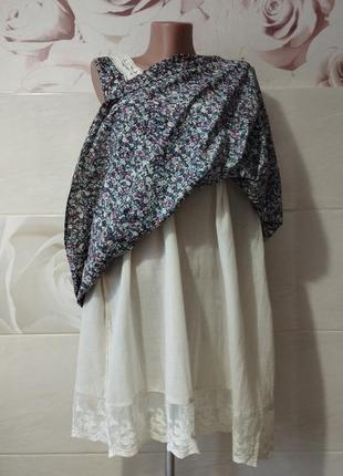 Сукня new look в дрібну квіточку з мереживом нова з біркою6 фото