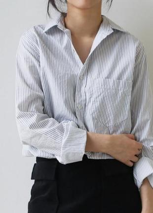 Рубашка блуза полоска шелк классика винтаж ретро летучая мышь2 фото