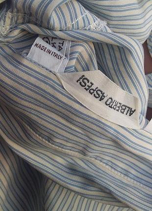 Рубашка блуза полоска шелк классика винтаж ретро летучая мышь10 фото