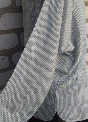 Рубашка блуза полоска шелк классика винтаж ретро летучая мышь7 фото