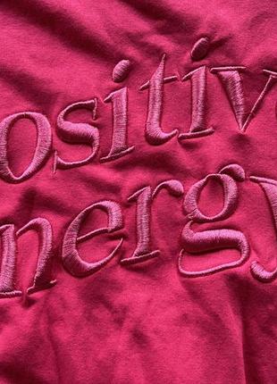 Рожевий світшот кофта “positive energy” primark s7 фото