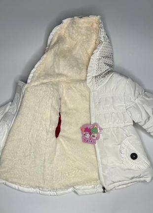 Курточка дитяча біла для дівчинки весняна8 фото