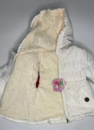Курточка дитяча біла для дівчинки весняна5 фото