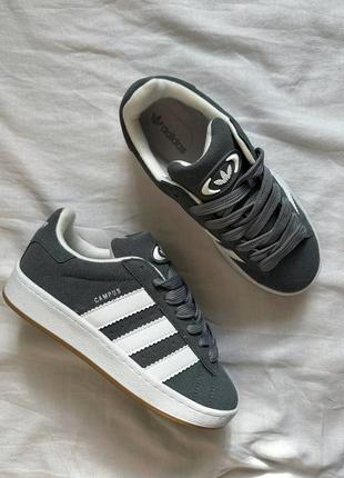 Кросівки adidas campus grey white4 фото