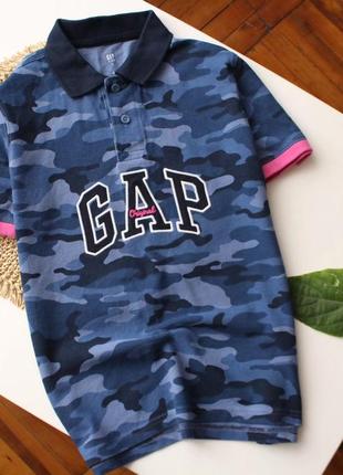 Стильна футболка поло з лого gap 9-10 р