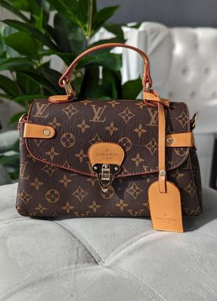 Сумка луї вітон саквояж louis vuitton велика коричнево-руда