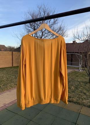 Новая женская блуза в жёлтом цвете от gina benotti на лето (хл-2хл)5 фото
