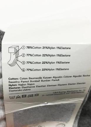 Набір 4 пари шкарпетки короткі бавовна жіночі низькі c&a р.39-42 німеччина5 фото