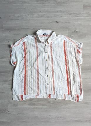 Легка сорочка блуза оверсайз в смужку5 фото