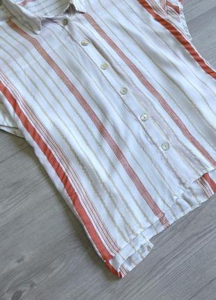 Легка сорочка блуза оверсайз в смужку3 фото