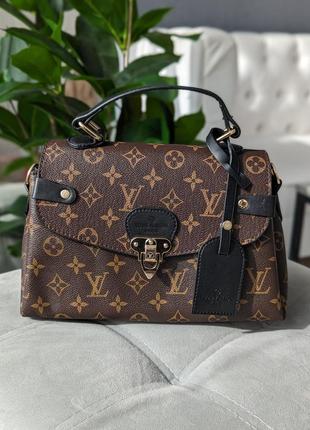 Сумка луї вітон саквояж louis vuitton велика коричнево-чорний