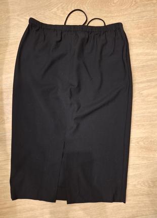Шерстяная черная юбка cos с разрезом сзади, размер м-l.3 фото