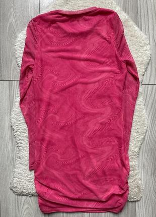 Сукня сітка по фігурі принт рожева підліткова плаття3 фото