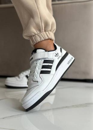 Adidas forum white black1 фото