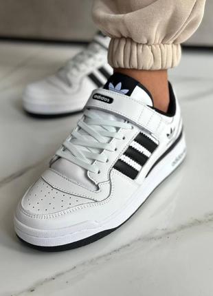 Adidas forum white black4 фото