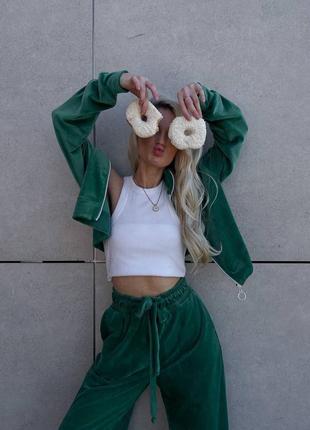 Спортивный костюм велюр штаны клёш в 6 цветах