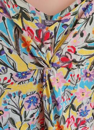 Сукня на тонких бретелях квітковий принт міді, яскраве плаття, сарафан nutmeg, р. 16, xxl4 фото