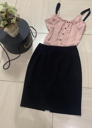 Базовая юбка-карандаш,классика, h&m, размер 34, с/хс3 фото