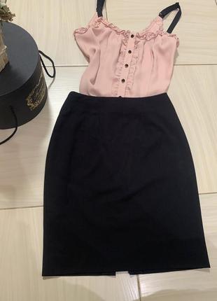 Базовая юбка-карандаш,классика, h&m, размер 34, с/хс 5