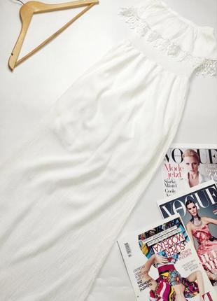 Сукня жіноча біла довга з відкритими плечами від бренду italy s2 фото