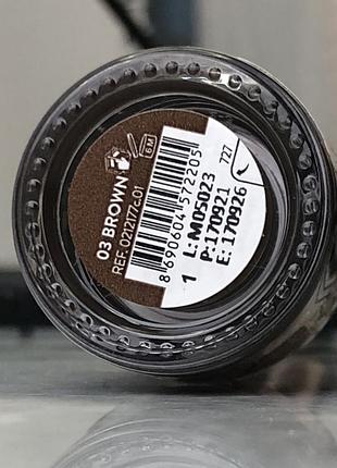 Помадка помада для бровей с кистью кисточкой flormar brow pomade тон 03 3 brown коричневая