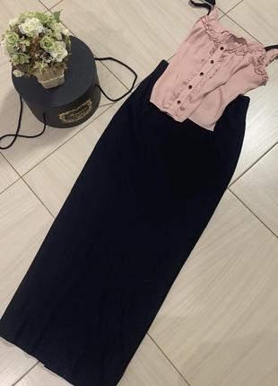 Базовая длинная юбка-карандаш, с высокой распоркой, toni gard, размер  с/хс1 фото
