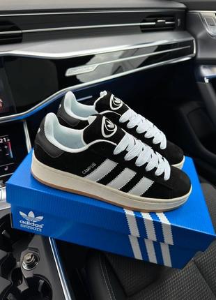 Чоловічі кросівки якісні стильні,чоловічі кросівки adidas campus 00s black gum