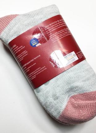 Набір 2 пари термо шкарпетки з начосом з гальмами домашні капці теплі р.39/42 німеччина esmara4 фото